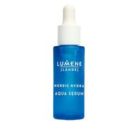 LUMENE Nordic Hydra Aqua Serum | Hidratación intensa para una piel luminosa y duradera | Con agua de manantial ártico, ácido hialurónico y algas rojas nórdicas | Ligero e hidratante | Vegano | 30 ml