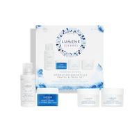 LUMENE Nordic Hydra [Lahde] Kit de viaje y muestra con ácido hialurónico para impulsar la humedad con limpiador de aceite, máscara Hydra Gel Mask 15 ml, crema Overnight 15 ml y humectante de 15 ml