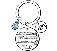 Lumengqi Regalos de Graduación Llavero Graduado Mujeres Hombres Colgante Grabado Detrás de Ti, Todos Tus Recuerdos. Delante de Ti, Todos Tus Sueños. A Tu Alrededor