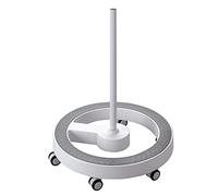 Lumeno Trípode con Ruedas 6159 con Anillo Base Gris o Verde para lámpara Lupa, lámpara de Trabajo, cosmética, lámpara de Aumento. Diseño Adaptado con la Serie Lumeno 721X/821X/851X Gris