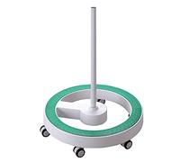 Lumeno Trípode con ruedas 6159 con anillo base gris o verde para lámpara lupa, lámpara de trabajo, cosmética, lámpara de aumento. Diseño adaptado con la serie 721X/821X/851X verde