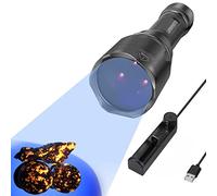 LUMENSHOOTER Linterna UV S3 de 365 nm con 3 LED, potentes linternas de luz negra para detección de orina de mascotas, curado de resina, rocas, escorpión