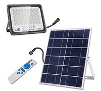LumenSolar - Kit Solar Con Placa y Foco LED, Equipo Impermeable IP66, Autoconsumo, Temperatura Color 6000K-6500K, Tensión Máxima 500V, Regulable Con Mando a Distancia (20W)