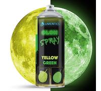 lumentics Spray luminoso Amarillo-Verde 400ml - Pintura en spray con efecto de resplandor - Brilla en la oscuridad - Spray de color fotoluminiscente