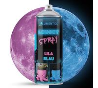 lumentics Spray luminoso Morado-Azul 400ml - Pintura en spray con efecto de resplandor - Brilla en la oscuridad - Spray de color fotoluminiscente