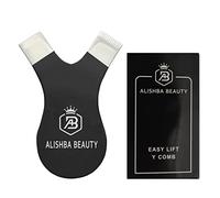 LUMESS ALISHBA BEAUTY - Cepillo de elevación de pestañas en forma de peine en Y de acero inoxidable, herramienta de tinte, herramienta de belleza para levantamiento de pestañas y maquillaje (negro)