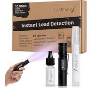 Lumetallix: Kit Instantáneo de Test de Plomo para Platos, Pintura, Cerámica, Vidrio, Juguetes | Rápido, Fácil y Seguro de Usar, Detección Fiable de Plomo | El Test del Plomo que Brilla