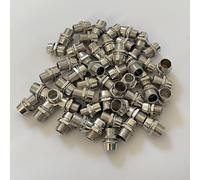 Lumetheus Juego de 25 portalámparas led de 3 mm de metal plateado para diodos emisores de luz con anillos de montaje roscados