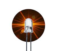 Lumetheus LED Diodos Emisores, 5mm Color Naranja Ultrabrillante 25.000 mcd 100 piezas 2-3 V 2 Pin Diodo Emisor de Luces LEDs
