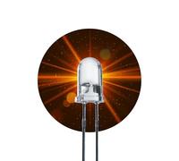 Lumetheus LED Diodos Emisores, 5mm Color Naranja Ultrabrillante 25.000 mcd 25 piezas 2-3 V 2 Pin Diodo Emisor de Luces LEDs