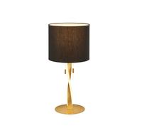 Lumetto Moderno Para LED Tejido Negro Hoja Oro TR110