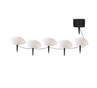 LUMI JARDIN, 5 balizas solares de media luna ∅15cm HALF MOON Blanco