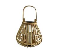 LUMI JARDIN Farol Solar Decorativa H47cm HAVANE Tall Madera Clara, Gris, Unique