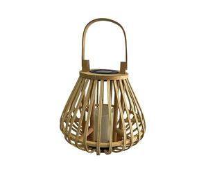 LUMI JARDIN Farol Solar Decorativa H47cm HAVANE Tall Madera Clara, Gris, Unique