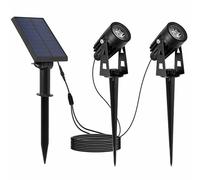 Lumi Jardin, Focos solares de Doble Enlace 200LM 2X Roundy Negro
