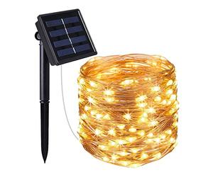 Lumi Jardin Guirnalda Micro 419M Skinny Solar 400 Cobre, Gris, Unique