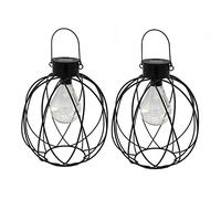 LUMI JARDIN Juego de 2 faroles solares H24cm VENUS