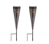 LUMI JARDIN - Lote de 2 balizas solares estilo oriental para plantar (2 unidades, NORA H40 cm)