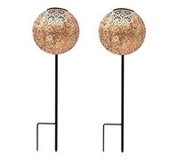 LUMI JARDIN, Lote de 2 balizas solares orientales H45cm 2x AGADIR Cobre