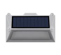Lumi Jardin POLY W11 - Foco solar con 18 ledes para exterior impermeable con doble detector de movimiento, plástico, integrado, 1 W, gris, 16 x 9,5 x 3,6 cm