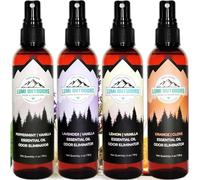 Lumi Outdoors Spray Desodorante Natural para Ambientes - Paquete de 4 - Sprays para Ambientes: Menta Vainilla, Lavanda Vainilla, Limón Vainilla, Naranja Clavo