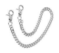 Lumi Zenva Cadena de Cintura de Metal Resistente, Cierre Seguro Redondo Llavero Punk Acero Inoxidable, Para Jeans Moto y Trabajo Pesado