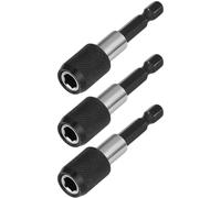 Lumi Zenva Portapuntas de cambio rápido de 3 piezas de 1/4'' 60 mm Portapuntas magnético de para trabajos de precisión con destornilladores y taladros inalámbricos Compatible con Bosch Ma