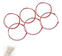 Lumi Zenva Set de 6 Pulseras Rojas Kabbalah Amuleto de Buena Suerte y Protección del Mal de Ojo Unisex para Mujeres Hombres y Amistad Regalo Espiritual con Energía Protectora. (6)