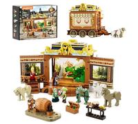 Lumibricks Carro de la Compañía Medieval con Iluminación LED - 1248 Piezas Escenario & Carro en 2 Modos, Set de Caballeros & Leyendas para Juego de rol, Actividades Familiares