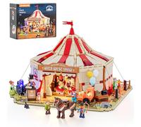 Lumibricks Circo Ambulante - Set de Construcción con Luces, 1962 Piezas - Carpa con Leds y Minifiguras - Escena Modular de Feria para Adultos, Fans del Oeste y Coleccionistas de Parques Temáticos