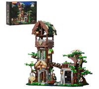 Lumibricks Juego de bloques de construcción de iluminación de bosque medieval, 1419 piezas, kit de modelo de arquitectura de la Edad Media para adultos, decoración del hogar y regalo creativo