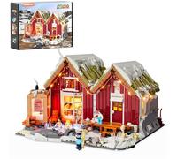 LUMIBRICKS Juego de ladrillos de construcción de iluminación de invierno para cabaña, 2235 piezas, casa de Navidad, casa de invierno, casa de campo, luz LED, construcción, construcción, aldea de