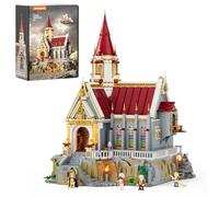 Lumibricks King's Castle Treasury - 3209 unidades de castillo medieval gótico con luces LED, 16 puntos de luz, modelo coleccionable para adultos, regalo y exhibición