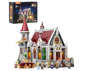 Lumibricks Medieval Castle Banquet Hall con iluminación LED - Castillo 3232 pcs, Fiesta de Boda, 7 Minifiguras - Modelo de colección para Adultos y Aficionados a la Edad Media