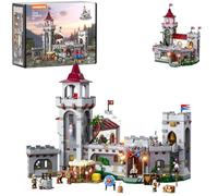 Lumibricks Puesto de Guardia Medieval, Set de Construcción Modular de Cuartel de Castillo de 2945 Pcs con LED, Campo de Entrenamiento con Torre de Vigilancia y Pasajes Secretos, Modelo para Adultos