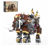 Lumibricks Steampunk Steamphant Lighting - Juego de ladrillos de construcción - Colección de juego de mamut con minifiguras 1055 piezas para adultos, adolescentes y amantes del steampunk