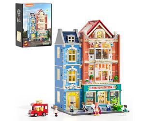 Lumibricks Toy Store - Juego de construcción con luz, 3086 piezas, construcción modular, Bauhaus y casa de muñecas 2 en 1, idea de regalo para adolescentes y adultos fanáticos de los juguetes, L9100
