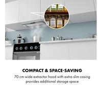 Lumiera campana extractora LED 70 cm EEK A 750 m3/h 3 niveles blanca