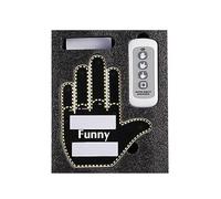 Lumière amusante de doigt de voiture avec télécommande, donnez à l'oiseau, l'amour et la vague aux conducteurs, panneaux de rage routier, lumière LED, accessoires de voiture pour homme et femme Y