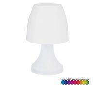 Lumiere& Bien-Etre 30110 Lampara de Sobremesa con Led, Blanco, D 17.5x 27.5 cm