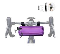 Lumiere & Co. Bolsa para Manillar de Bicicleta - Resistente, con múltiples Opciones de tamaño y Color - Correas elásticas Dobles, Clips para un Ajuste Personalizable (Medium, Purple)