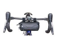 Lumiere & Co. Bolsa para Manillar de Bicicleta - Resistente, con múltiples Opciones de tamaño y Color - Correas elásticas Dobles, Clips y Cierre de para un Ajuste Personalizable (Mini, Black)