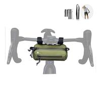 Lumiere & Co. Bolsa para Manillar de Bicicleta - Resistente, con múltiples Opciones de tamaño y Color - Correas elásticas Dobles, Clips y Cierre de para un Ajuste Personalizable (Mini, Green)