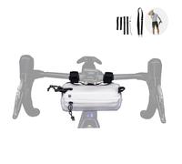 Lumiere & Co. Bolsa para Manillar de Bicicleta - Resistente, con múltiples Opciones de tamaño y Color - Correas elásticas Dobles, Clips y Cierre de para un Ajuste Personalizable (Mini, White)