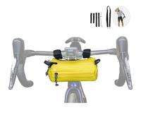 Lumiere & Co. Bolsa para Manillar de Bicicleta - Resistente, con múltiples Opciones de tamaño y Color - Correas elásticas Dobles, Clips y Cierre para un Ajuste Personalizable (Mini, Yellow)