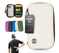 Lumiere & Co. Cartera de Ciclismo Impermeable | Cartera y Bolsa para Jersey | Para Ciclistas Profesionales | (White)
