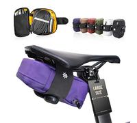 Lumiere & Co. Falcon - Bolsa magnética para sillín de 0.69 L, 6 x 3.5 x 2 Pulgadas, diseño Minimalista Elegante, fijación rápida con Hebilla magnética, Bolsa de Ciclismo (Morado, Grande)