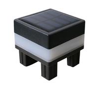 Lumière De Poteau Solaire - Pour 7x7 Cm, Lampe De Clôture Étanche Bicolore, Panneau Monocristallin | Éclairage Extérieur Pour Jardin, Terrasse, Allée, Balcon, Piscine & Patio