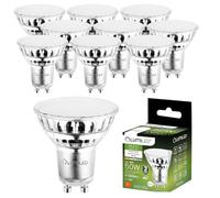 Lumiled Bombilla LED GU10, 6 W, 580 lm, blanco neutro, 4000 K, equivalente a 50 W, CRI>80, ángulo de haz de 120°, carcasa de cristal, no regulable, paquete de 10 unidades, ahorro de energía, para