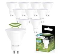 Lumiled Bombilla LED GU10 PAR16 con detector de movimiento, sensor PIR, 6 W, equivalente a 50 W, 580 lm, 6500 K, luz blanca fría, ángulo de haz de 120°, paquete de 10 unidades nergética